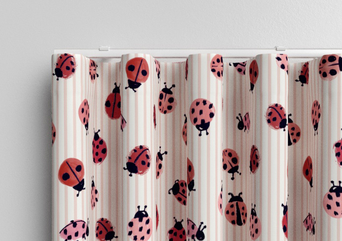Wee Blue Bell Little Ladybirds, Poppy - Made to Measure Curtains - Image 13